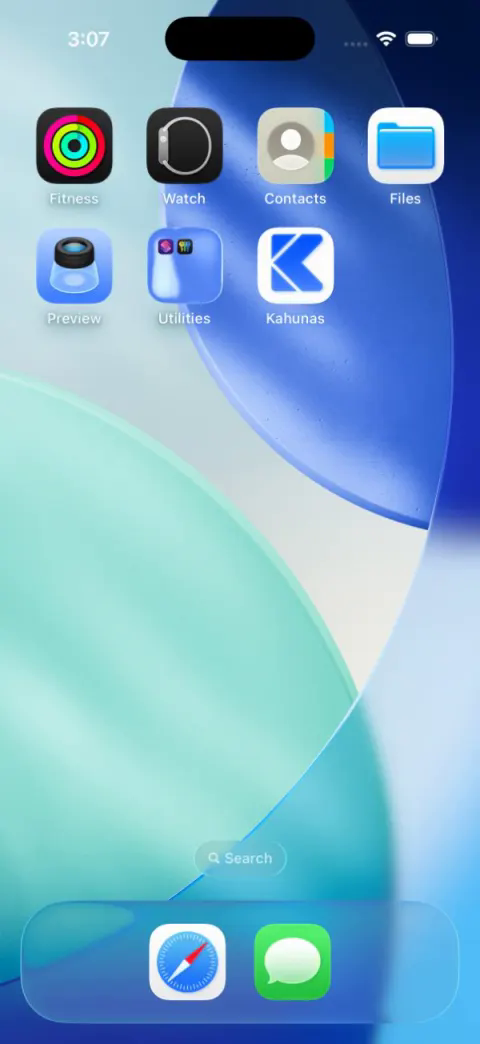 The Kahunas app icon on an iPhone home screen.